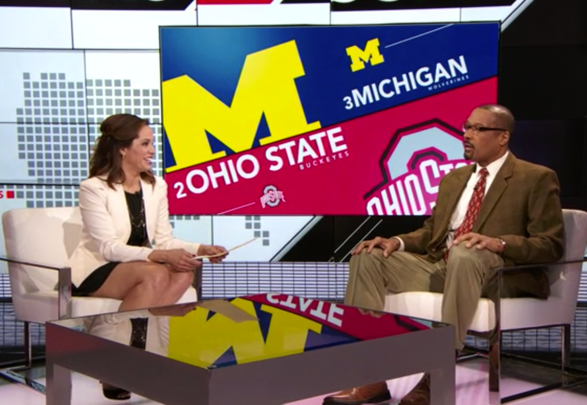 Mark May tells Elle Duncan that Michigan will beat Ohio State.