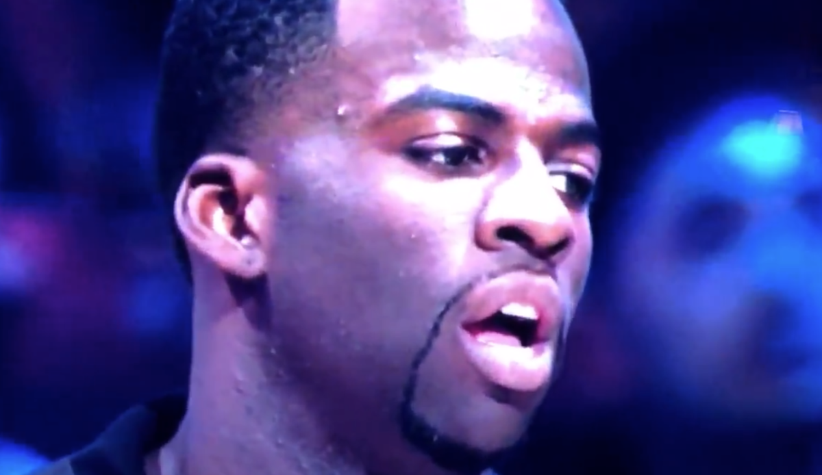 Draymond Green with a weird look on his face.
