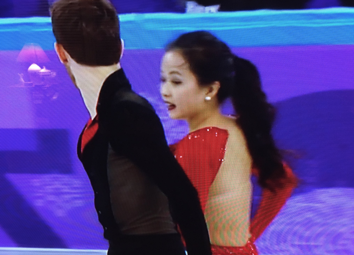 Yura Min dancing in the Olympics.