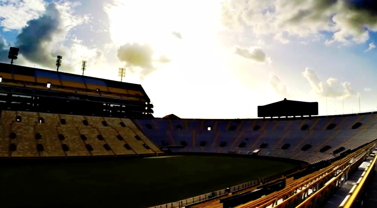 LSU's empty stadium before they take on Alabama.
