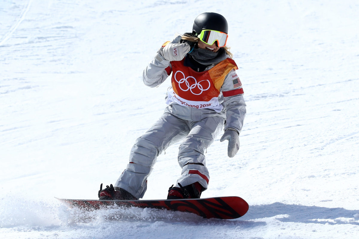 Chloe Kim snowboarding