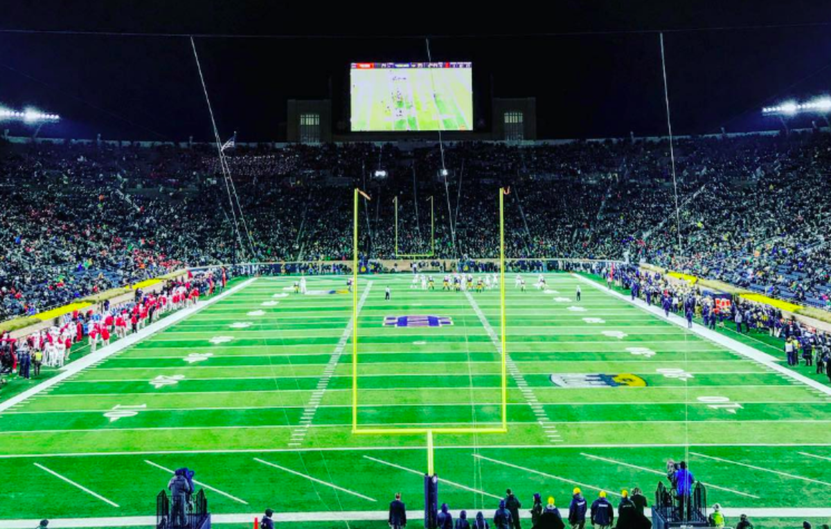 Notre Dame Stadium during a home game.