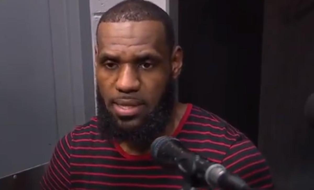 LeBron James after a game.
