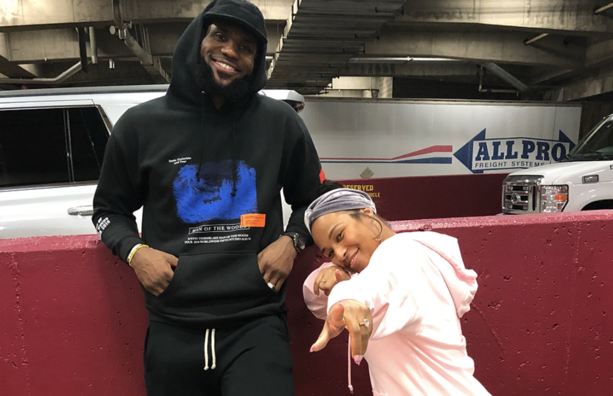 lebron james and his wife pose for a picture on instagram