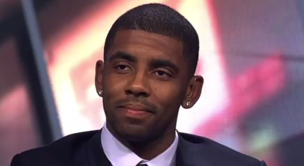 Kyrie Irving gives interview.