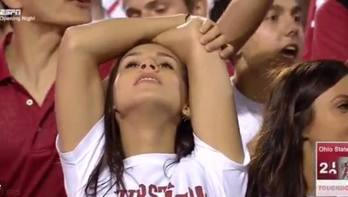 Indiana fan is not happy.