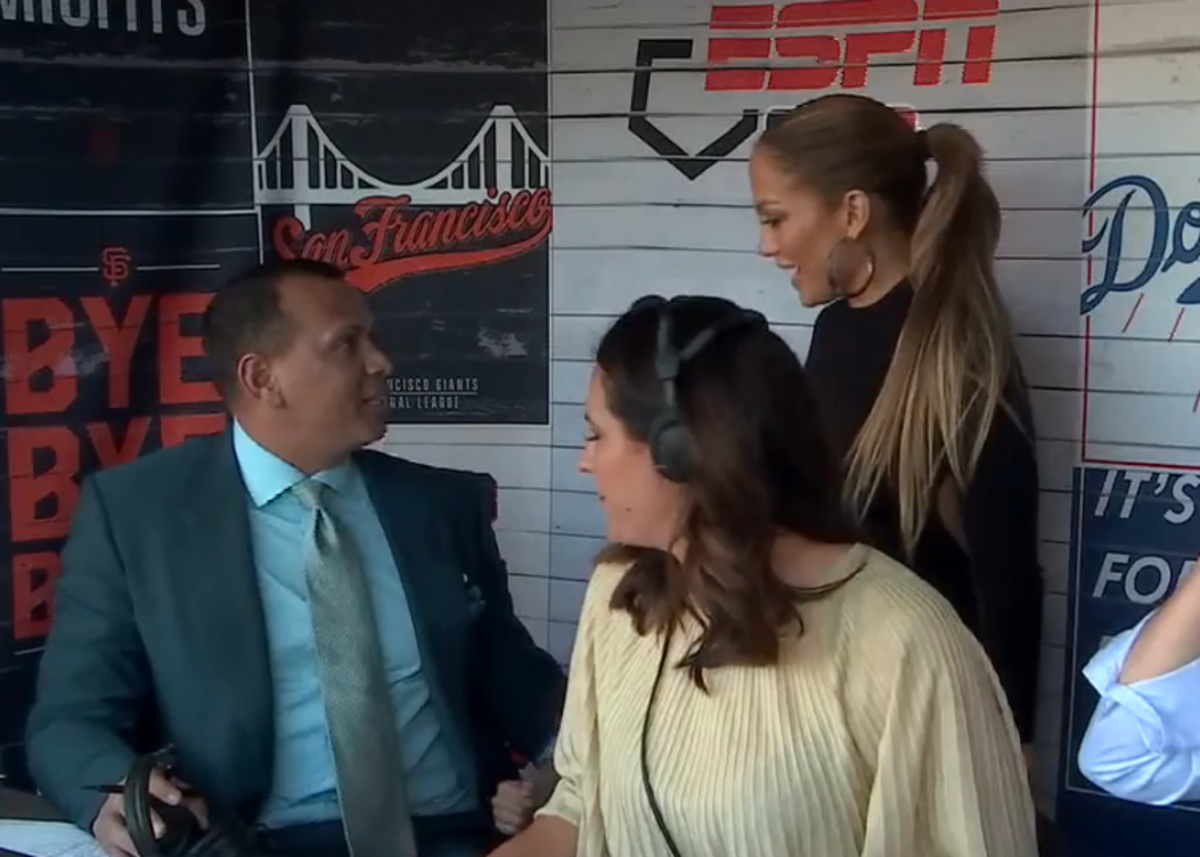 J. Lo crashed ESPN's broadcast featuring her boyfriend A-Rod.