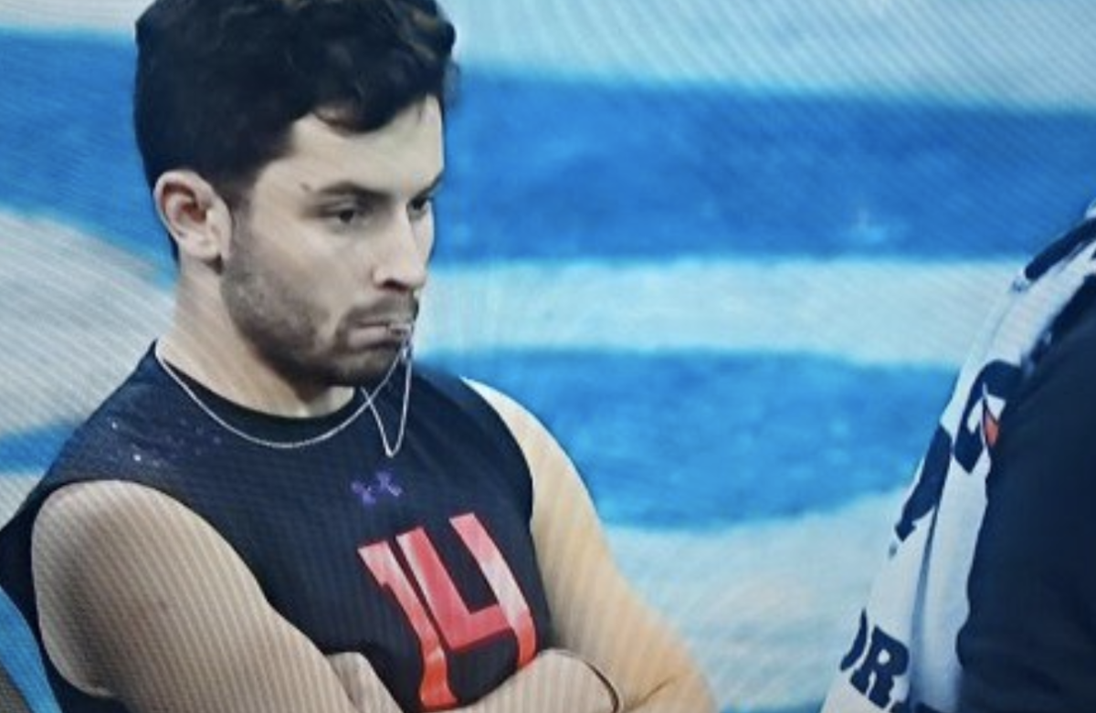 Baker Mayfield during the NFL Combine.