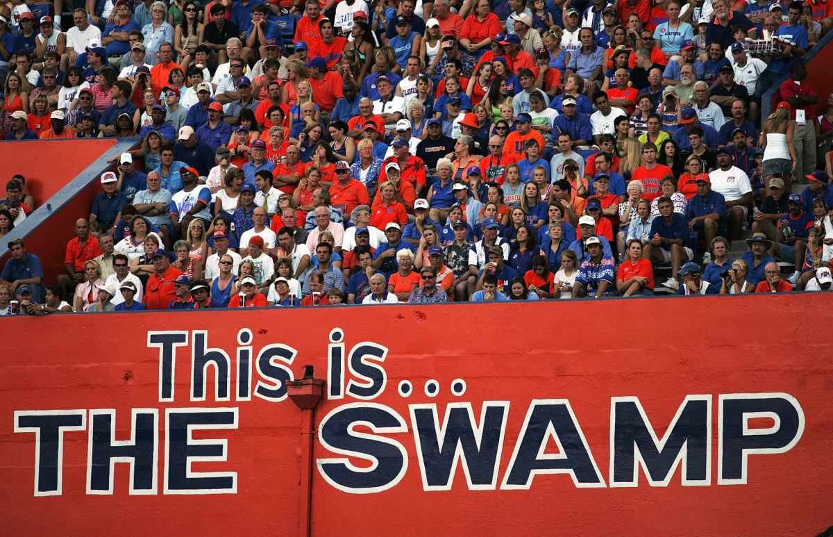 A view of Florida Gators fans during a game.