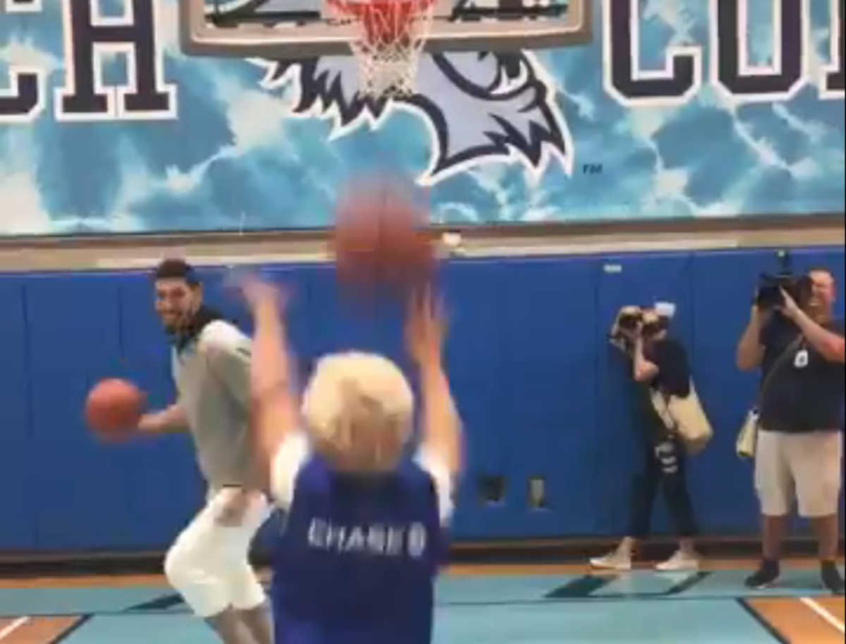 Enes Kanter plays a kid in knockout.