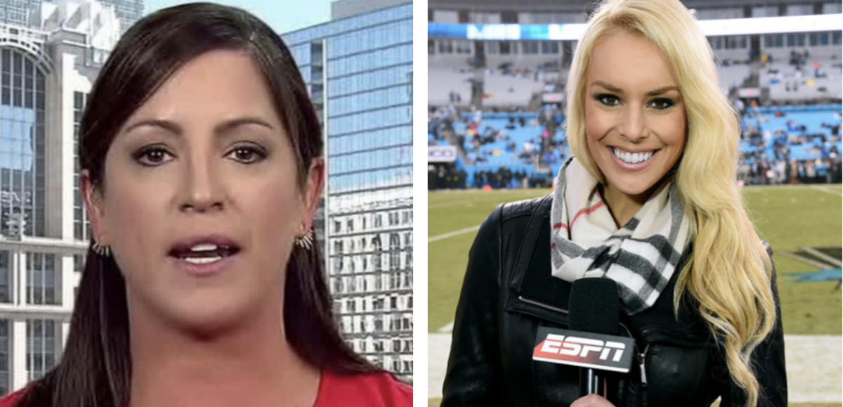 A split screen of Sarah Spain and Britt McHenry.