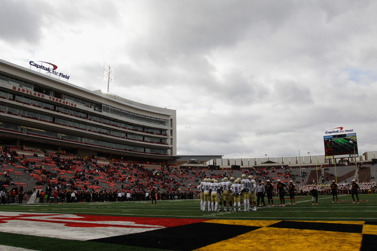 A general view of Maryland's football stadium during a game against Georgia Tech.