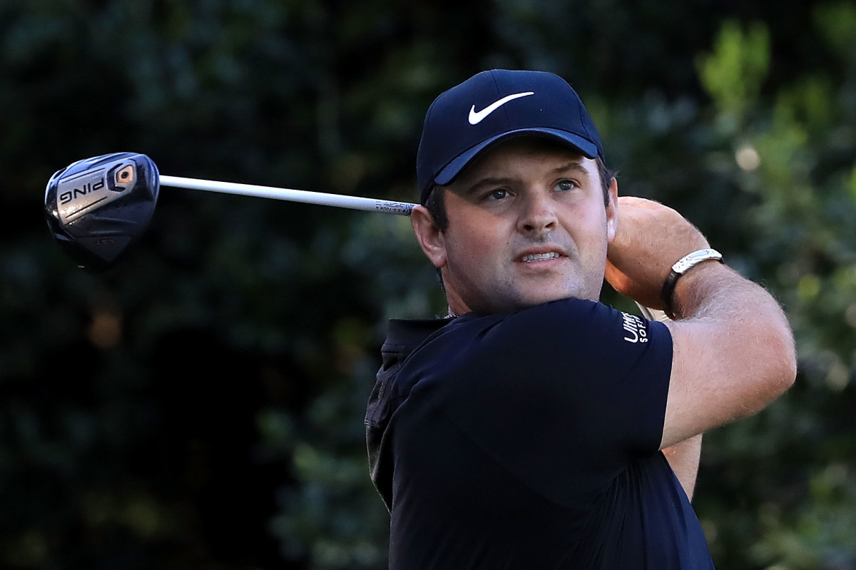 Patrick Reed following through with a shot.