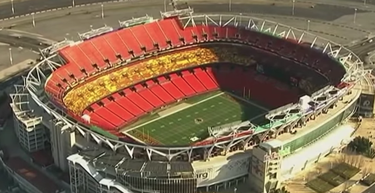 General view of Washington Redskins stadium.