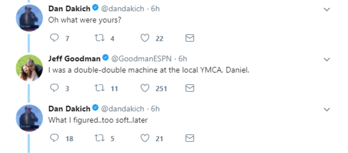 Dan Dakich and Jeff Goodman beef on Twitter.