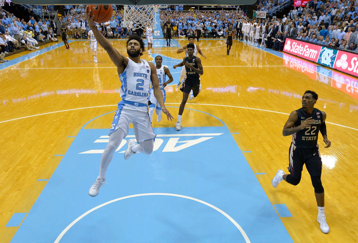 Joel Berry puts in a layup against Florida State.