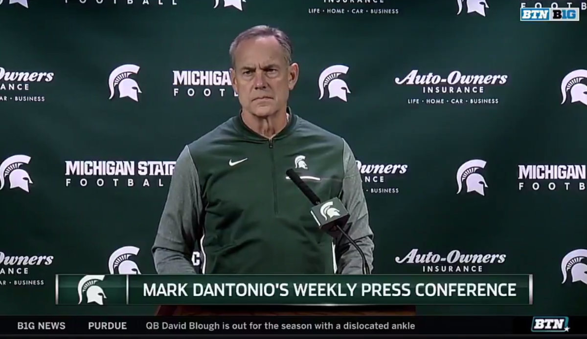 Mark Dantonio gives press conference ahead of Ohio State game.