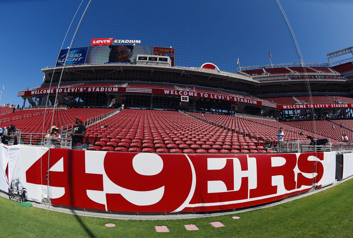 A general view of the stands in the San Francisco 49ers stadium.