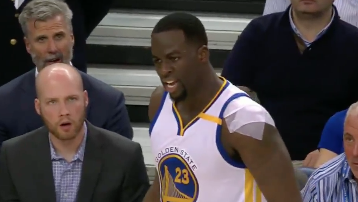 Draymond Green was ejected after he got upset about a foul call.