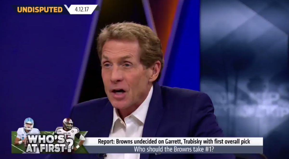 skip bayless talks about what Browns will do with he first overall pick.