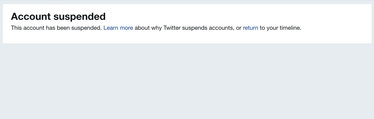 Texas' Twitter account has been suspended.