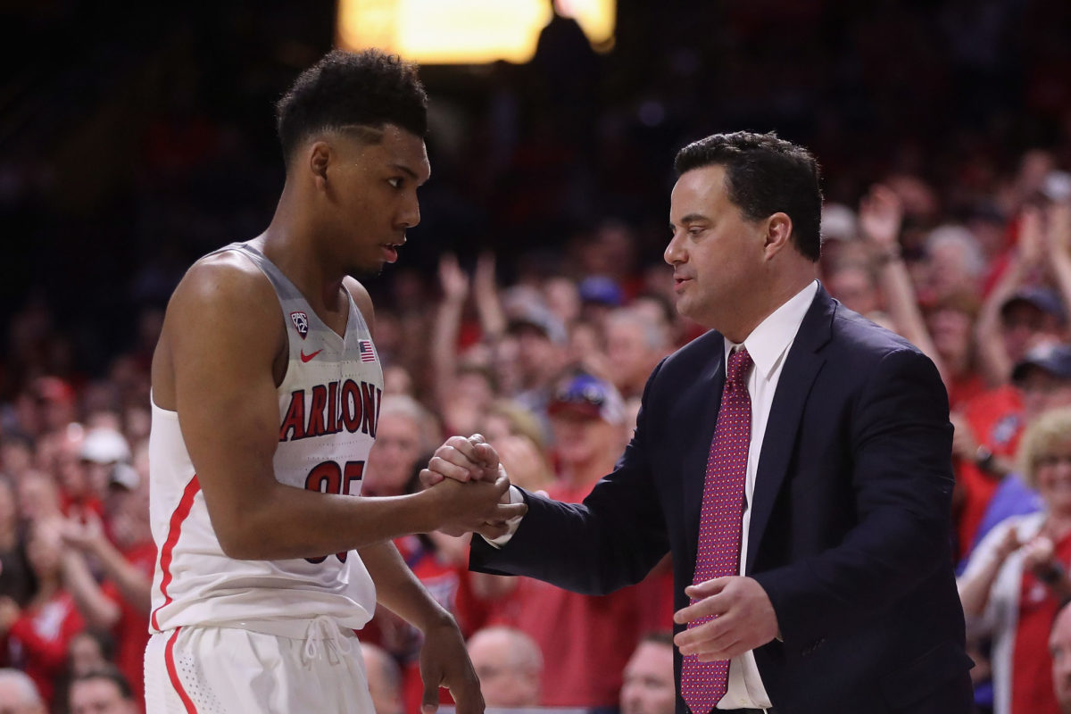 Sean Miller pitcured with Allonzo Trier.