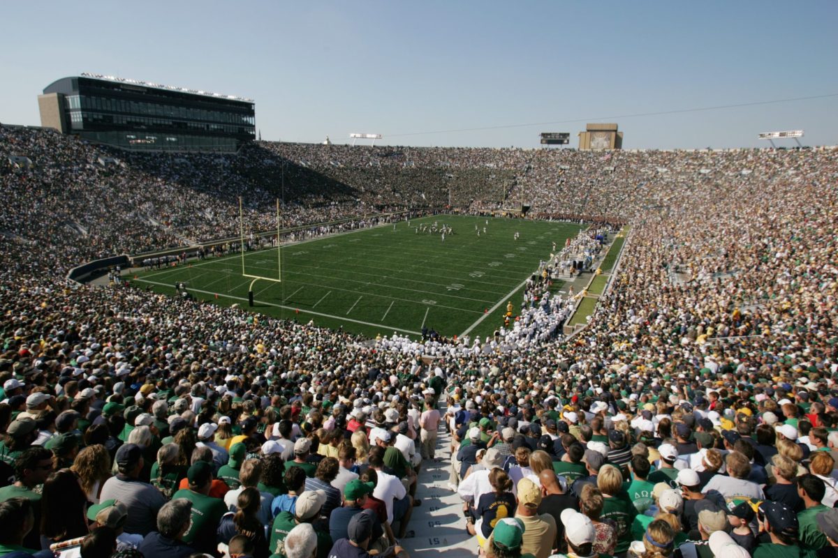 A general view of Notre Dame's football stadium.