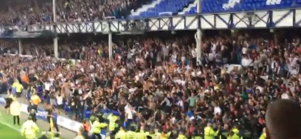 Video Soccer Fans Riot After Their Team Gives Up A Goal The Spun