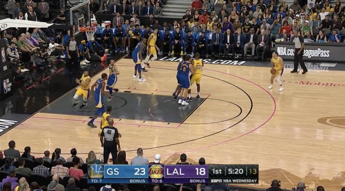 Everyone's Laughing At This Lonzo Ball Shot Tonight - The Spun