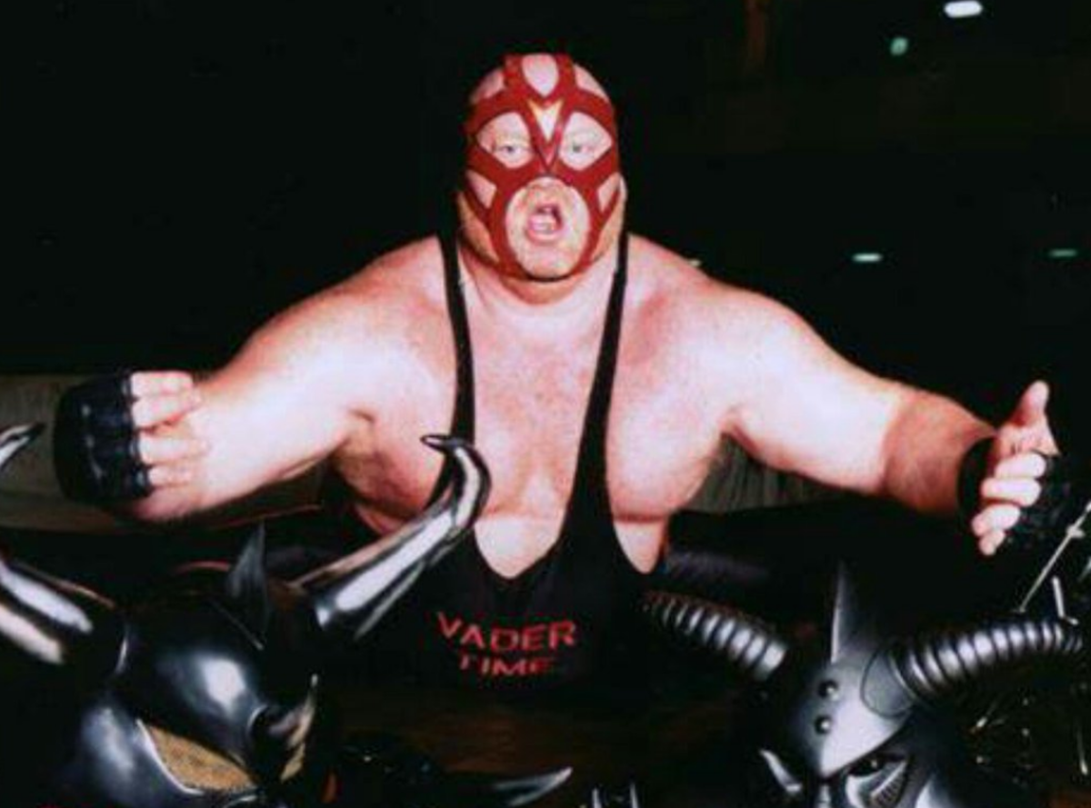 WWE wrestler Vader before a match.