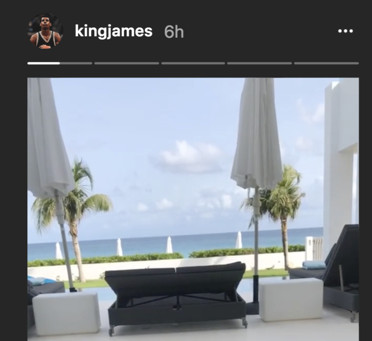 lebron shows off his beach-front view on instagram