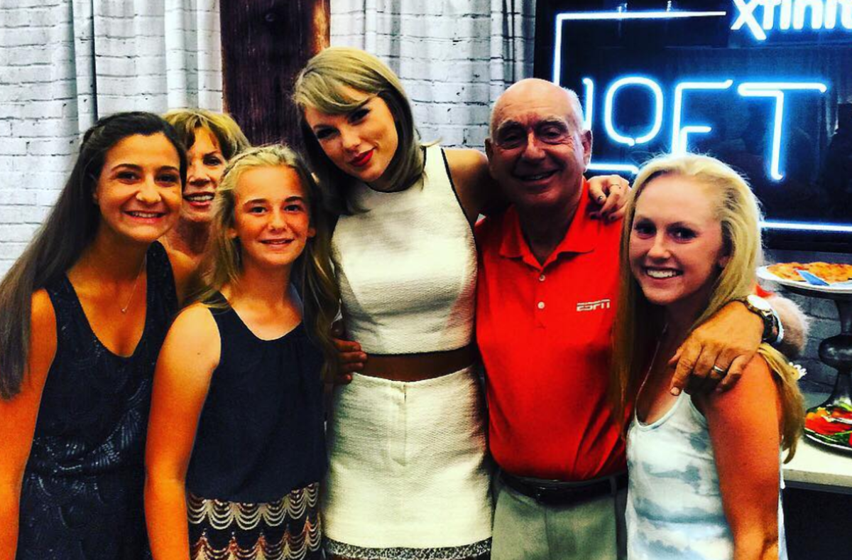 Dick Vitale with Taylor Swift and company.