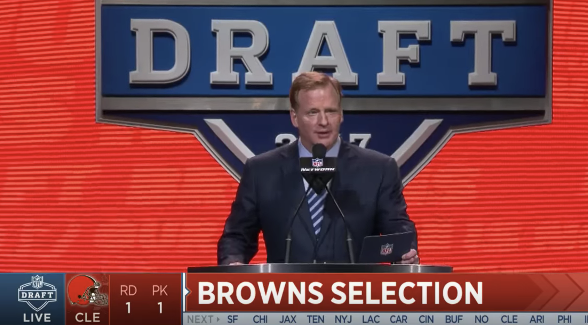 roger goodell announces the browns 2017 no. 1 pick