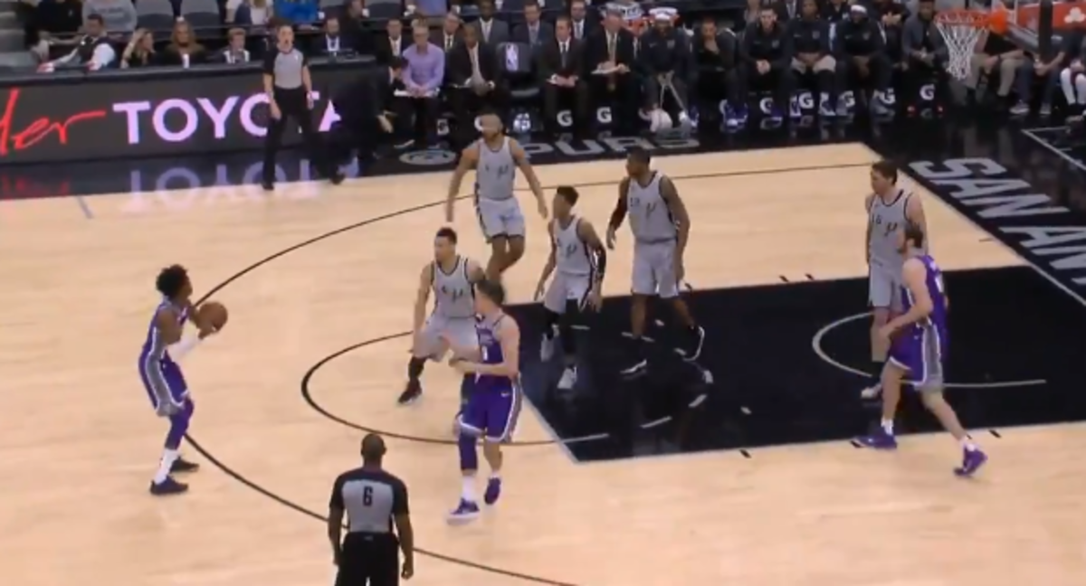 The Kings playing the Spurs.
