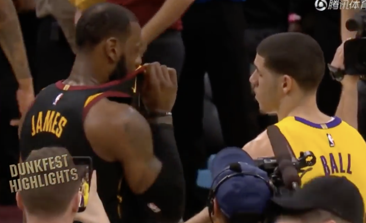 LeBron James has secret chat with Lonzo Ball.