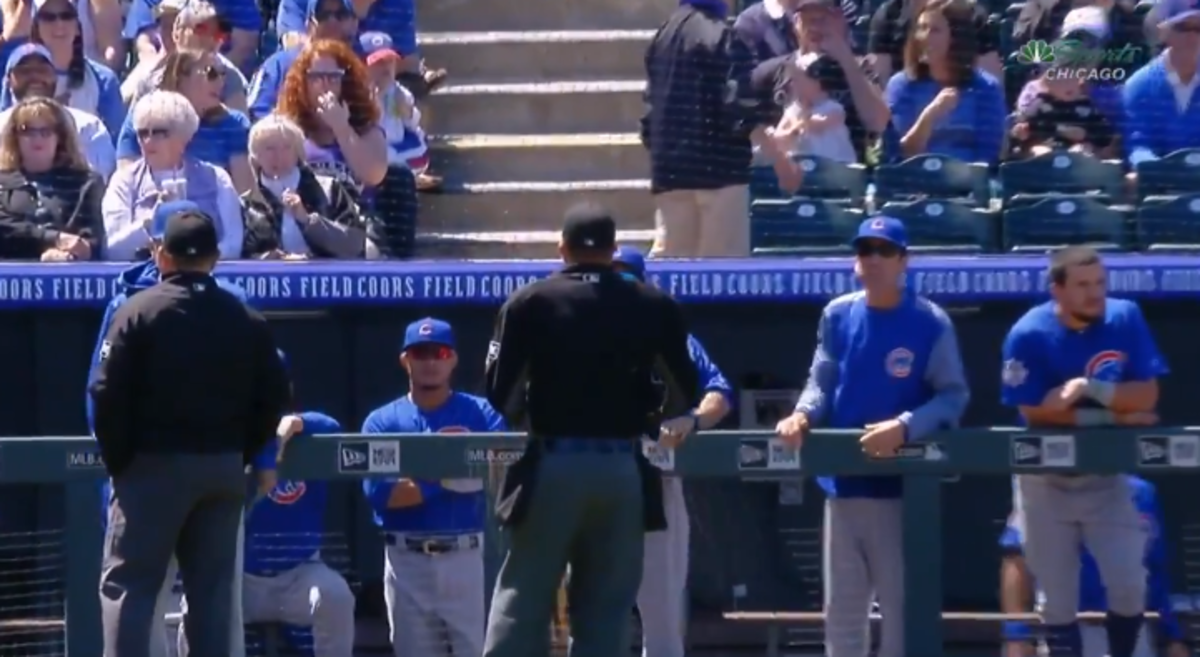 Watch Cubs Coach Ejected After Throwing Drink At Ump The Spun