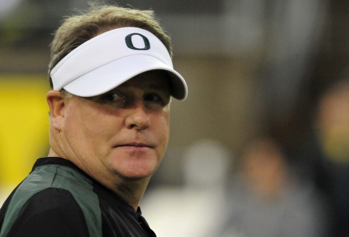 Chip Kelly surveying the scene before playing Stanford.