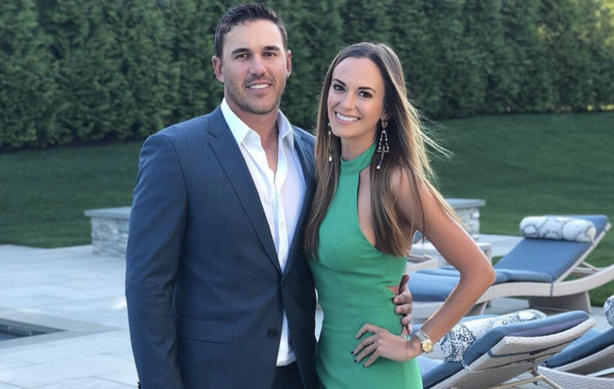 brooks koepka and his girlfriend jena sims at the us open