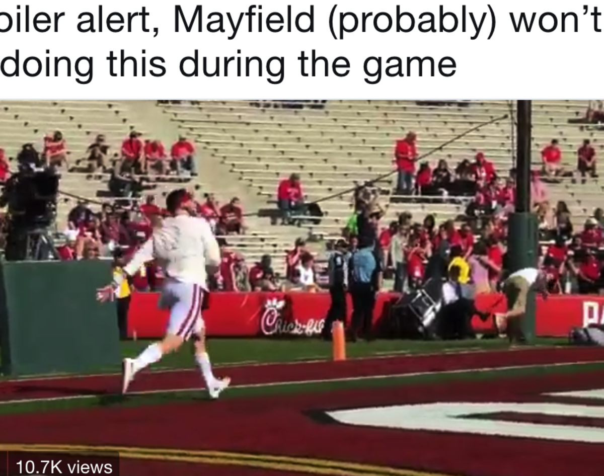 Baker Mayfield catch touchdown
