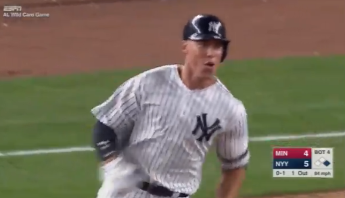 Aaron Judge crushes a home run.