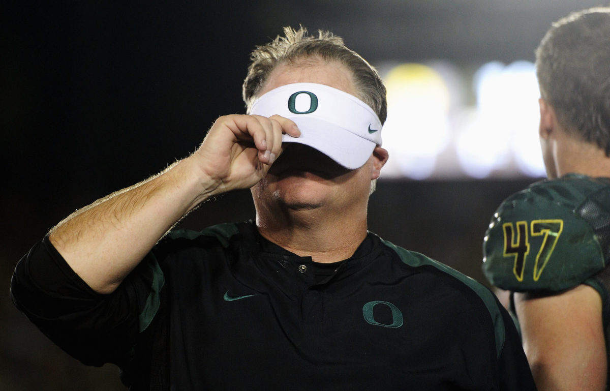 Chip Kelly unhappy with his team's play.