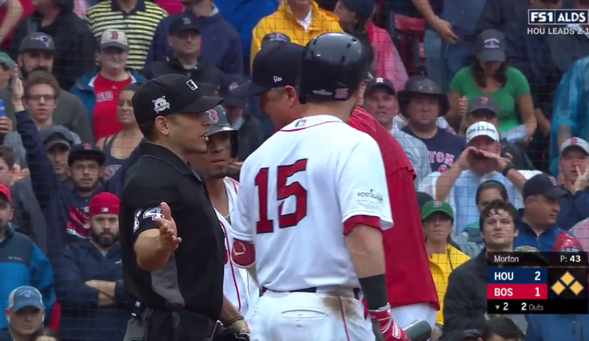 Red Sox manager ejected from a game.