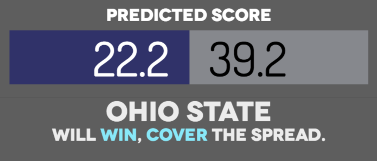 A score prediction for Ohio State vs. Northwestern.