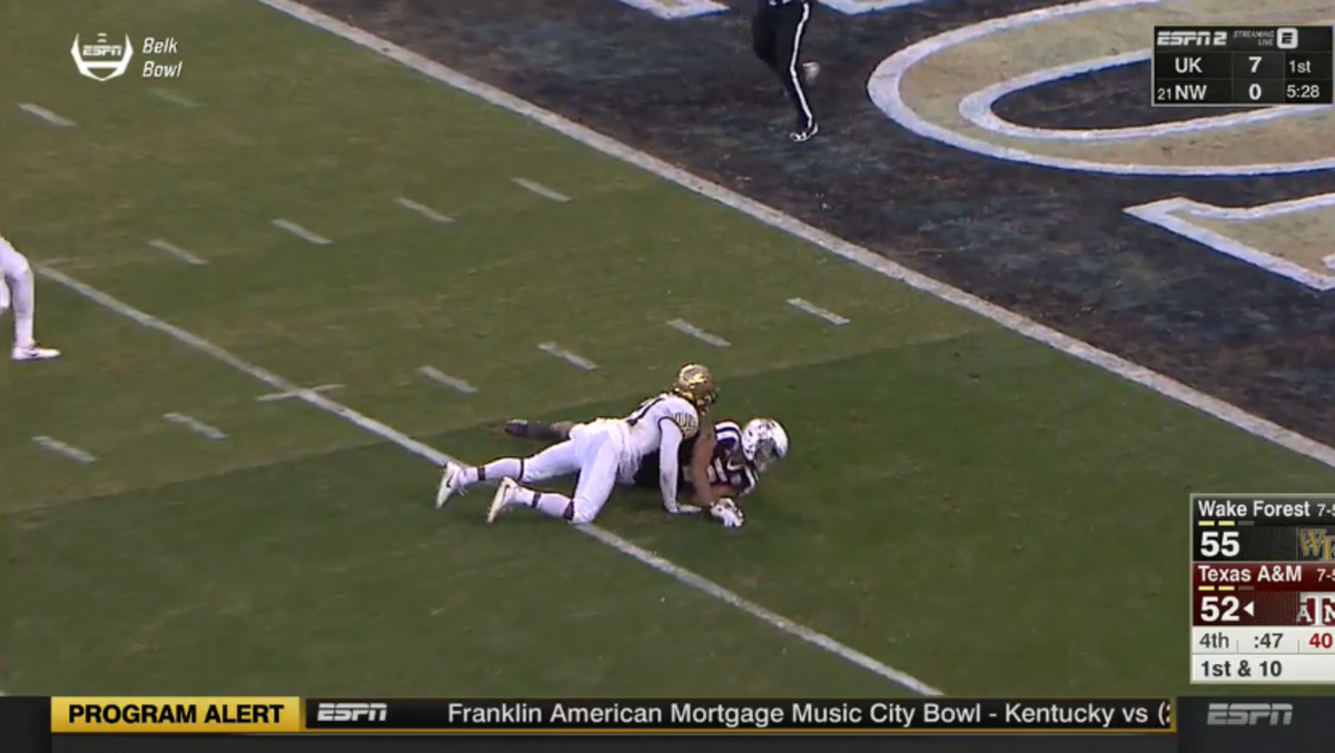 Controversial no call in Texas A&M vs. Wake Forest.