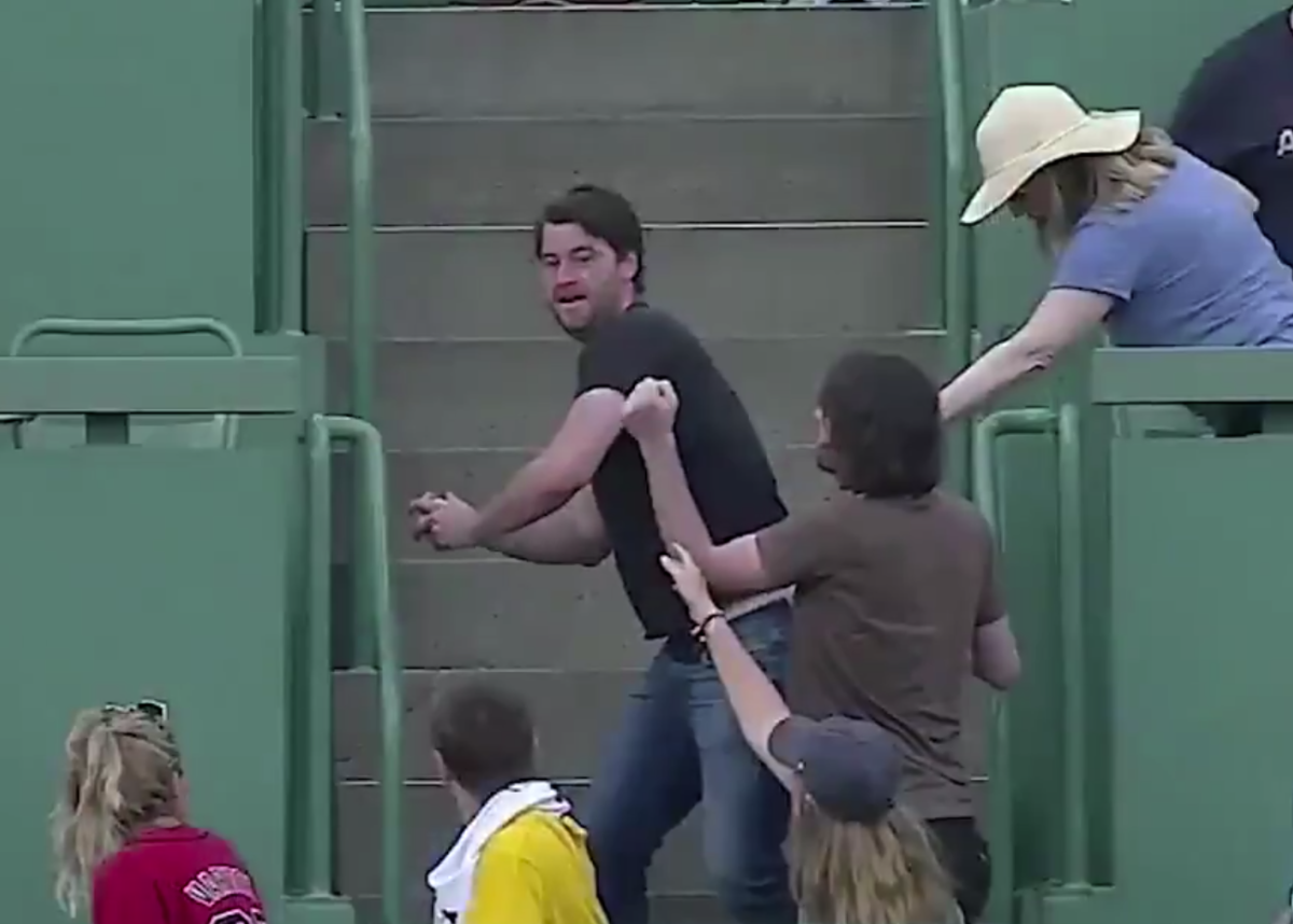 Red Sox fan hits Stanton.