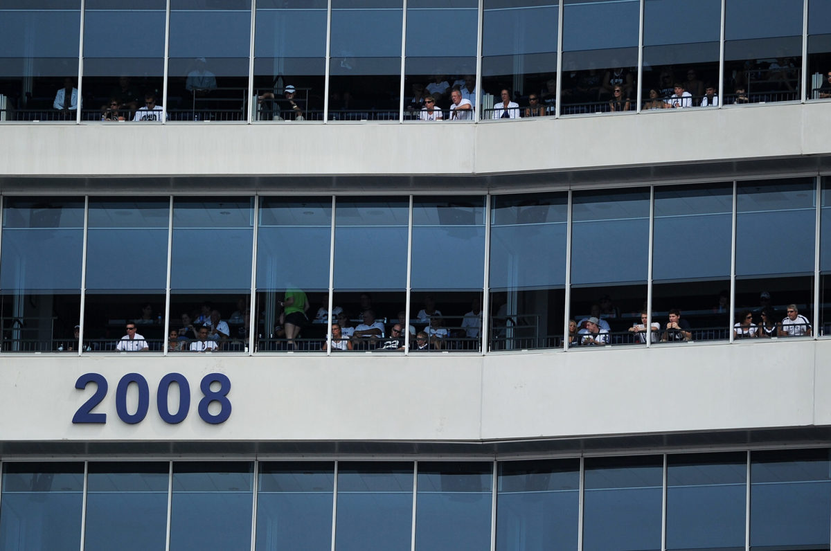 Penn State fans watch on from the upper level.