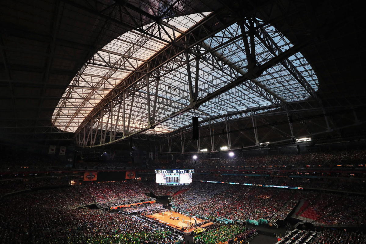 A view from the cheap seats during the Final Four.