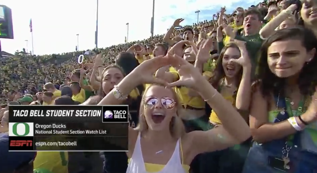 Oregon fans who went viral during the game.
