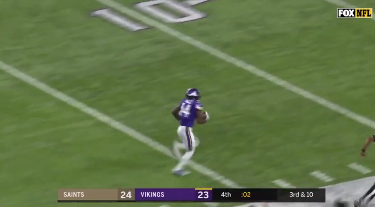 Stefon Diggs running for a touchdown.