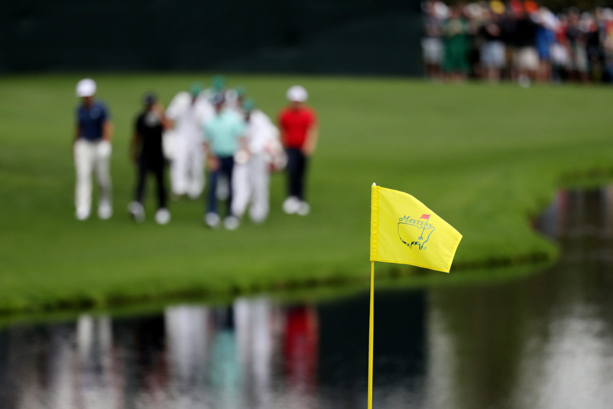 A general view of the yellow Masters Flag.